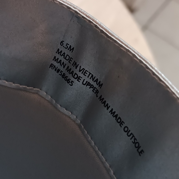 OPEN EDIT Erik Wedge Tall Boot In Silver Metallic - Picture 8 of 8